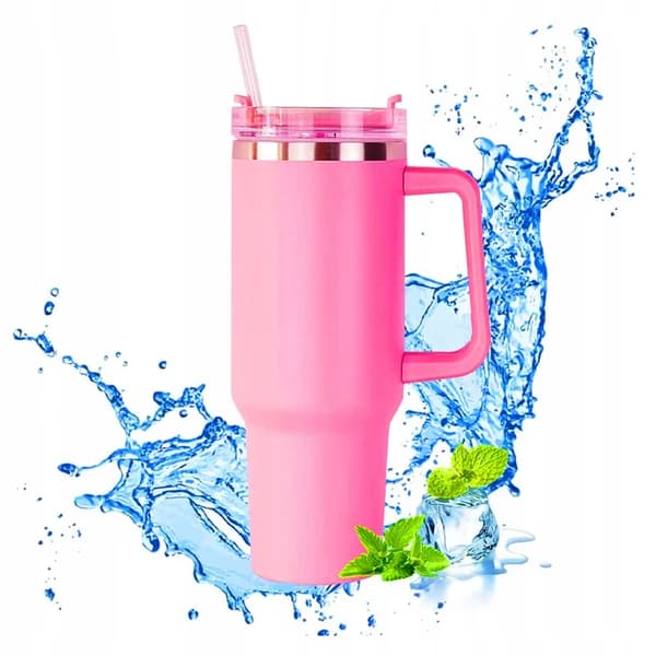 Termokop - Stor model - 1,2 l - Varmeisoleret - Pink