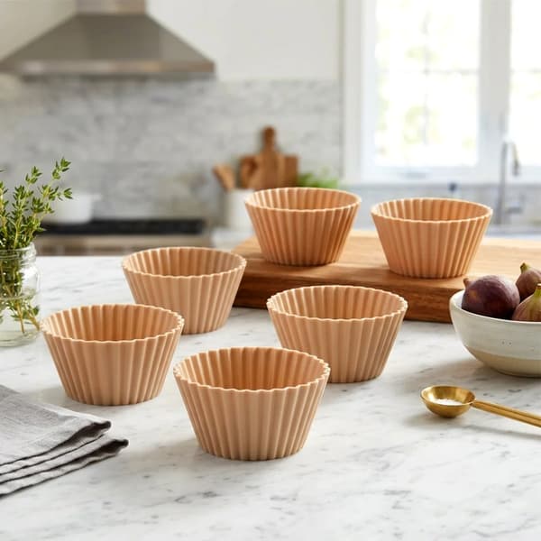 Muffinform - Silikoneforme - 6 Dele - 6,5 cm - Beige