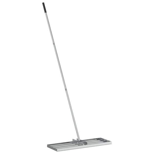 Haverive - Løvrive - Rustfrit stål - 75 x 25 cm hoved - 200 cm skaft - Armygrøn