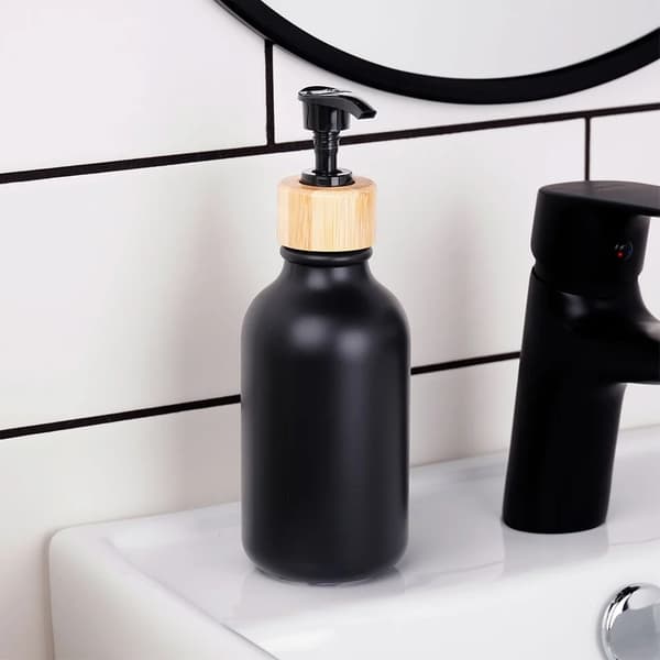 Sort Sæbedispenser - Sæbepumpe - 300 ml - Plast