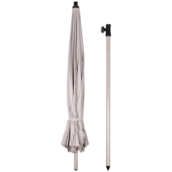 Haveparasol - Justerbart - 190 cm - Grå