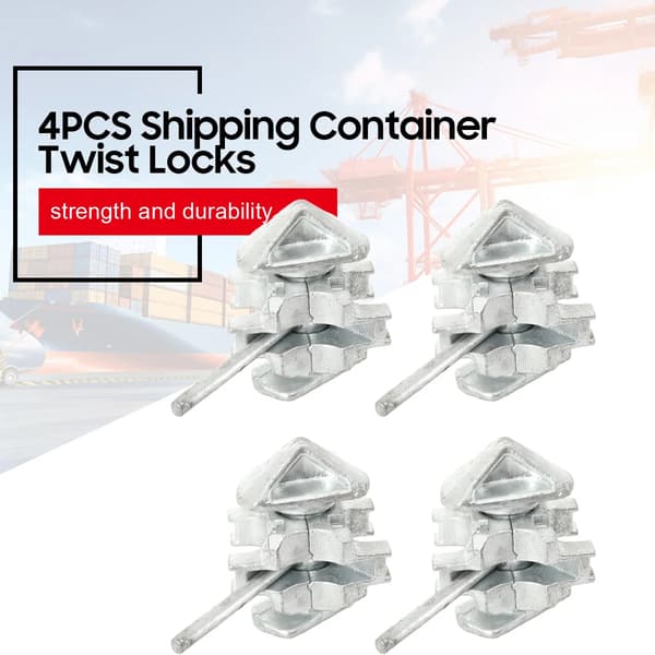 Twistlock för container - Manuell mekanisk - Justerbart - Galvaniserat - 4-pack
