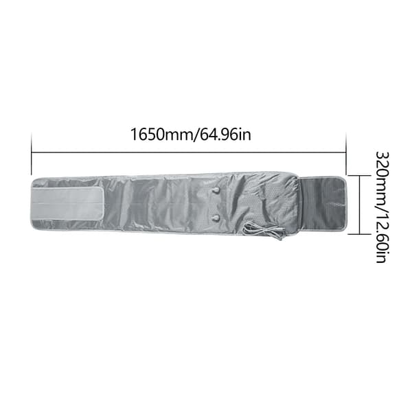 Lufttryksmassager - Pressoterapi slankemaskine - 7 niveauer - 400 W - 90 min timer - 220 V EU-stik - Grå