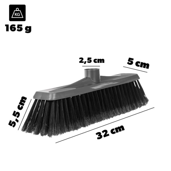 Puhdistusharja - Mikrokuitu - 32 cm - Harmaa