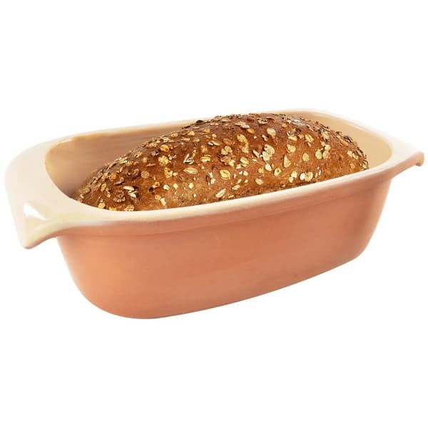 Brødform - Keramik - Med Låg - 33 cm - Brun