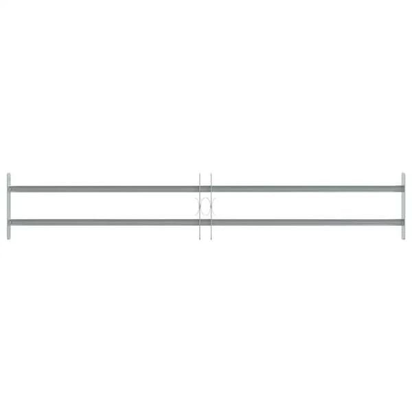Fönsterskydd - Justerbart säkerhetsgaller - 2 st säkerhetsstänger - 100–150 cm bredd - Plast - Silver