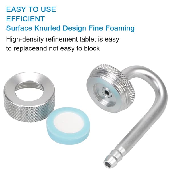 Akvarie-CO2-diffusor - Bubbelatomiserare - Sugkopp - För Växttillväxt - Silver