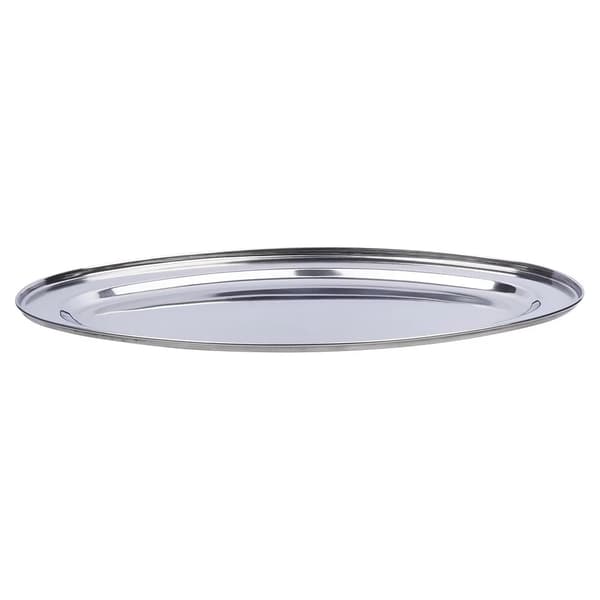 Serveringsbakke - Oval Form - Stål - 44 x 29 cm