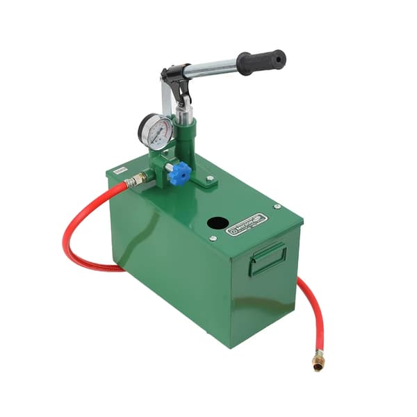 Handtrycktestpump - Manuell trycktestpump - Anslutning 1,27 cm - Rostfri - Elfri - För rör - För värme och solsystem