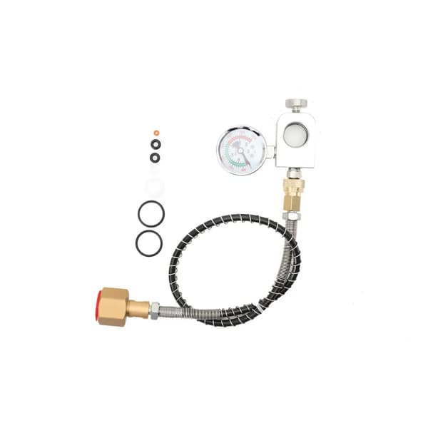 CO2-adapter - Högtrycksslang - För större CO2-flaskor - Rostfritt stål - Typ 3