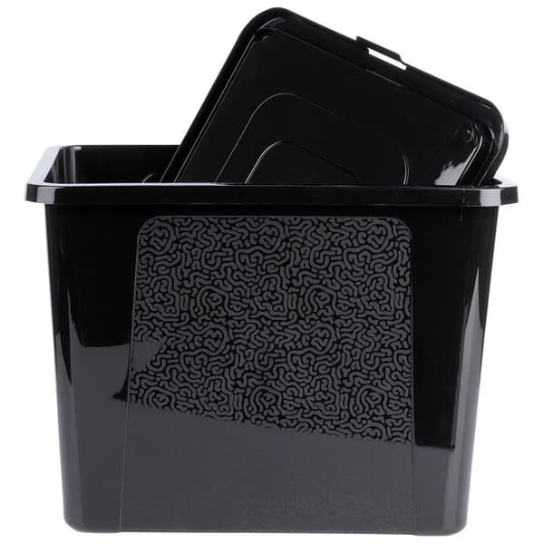 Opbevaringsboks - Plastbeholder - 30 l - Sort