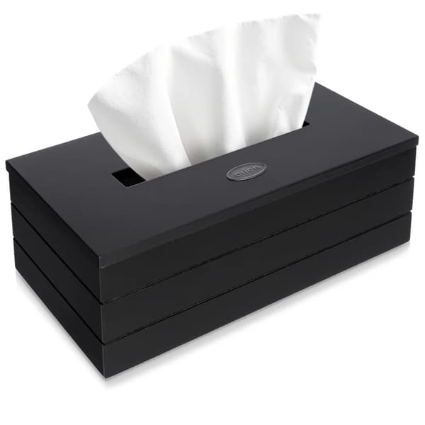Tissueboks - Servietopbevaring - Træ - 25 x 13,5 x 9 cm - Sort