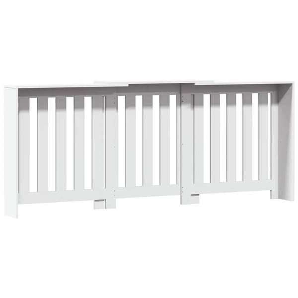 Radiatorskydd elementskydd - 205 x 21,5 x 83,5 cm - Konstruerat trä MDF - Täcker element - Ventilerad design - Armégrön