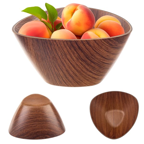Plastskål - Salladsskål - Triangulär - 16 cm - För frukt, snacks och sallad - CE/EU-certifierad