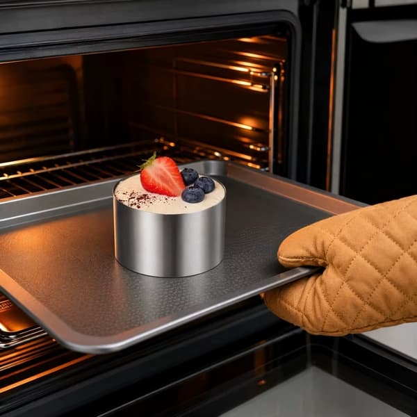 Dessertringsset - Serveringsringar - Formar - 8 delar - Rostfritt stål - Med spatel