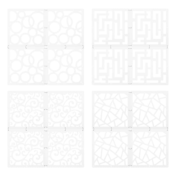Rumsavdelare skärmar - Paneler 12-pack - 29x29 cm - DIY modulära - Väggmontering/hängande - Inomhus - Rektangulära - XT04