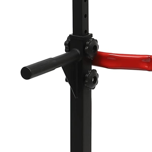 Pull-up-stativ - Fritstående power rack - 10 indstillinger - Højde 165–210 cm - Pladsbesparende - 82 cm bredt - Sort
