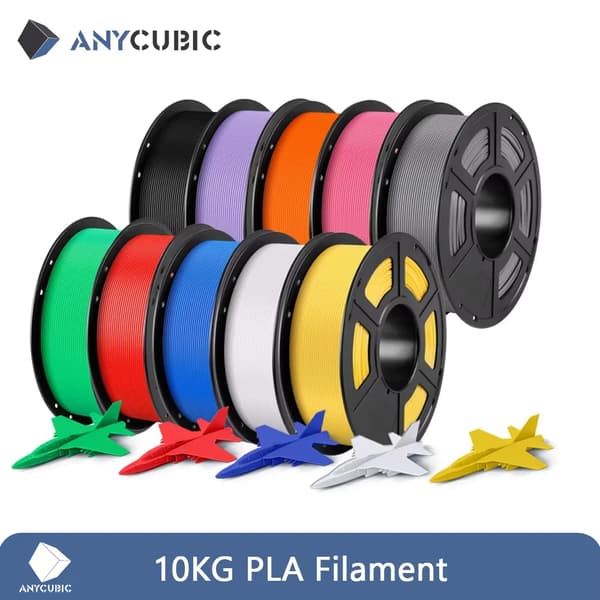 PLA filament - FDM 3D-printer - 10 kg storpakke - 3D-printmateriale - Sort