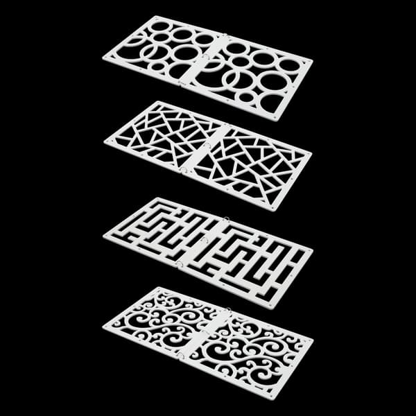 Rumsavdelare skärmar - Paneler 12-pack - 29x29 cm - DIY modulära - Väggmontering/hängande - Inomhus - Rektangulära - XT04