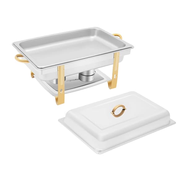 Buffetvarmer - Chafing Dish - Rustfrit stål - Med brænderholdere - Til buffet & catering - Sølv