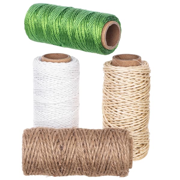 Växtsnöre & bindgarn - Set - 1 mm - 4-pack - För trädgård, pyssel & DIY - Mångsidigt