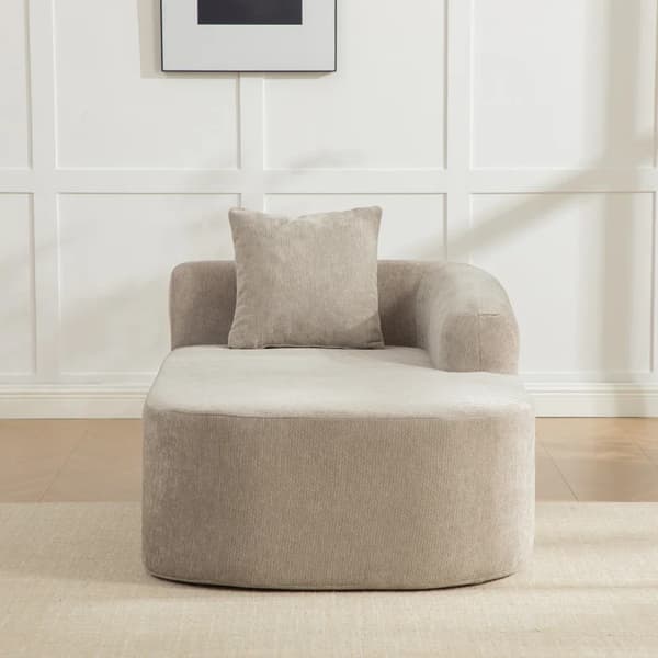 Modulsofa - Moderne Sofa - Chenille - 30D Elastisk Skum - Skridsikker - Højrevendt - Grå