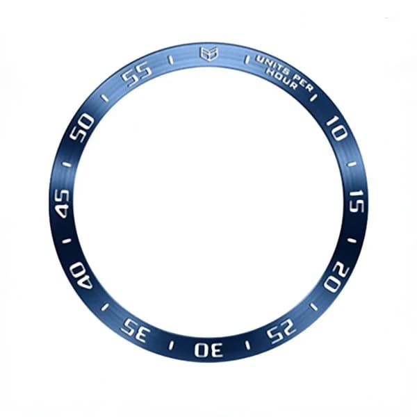 Bezelring til Watch 8 44 mm - Rustfrit stål - Ridsefast - Tidsskala - Time Blue