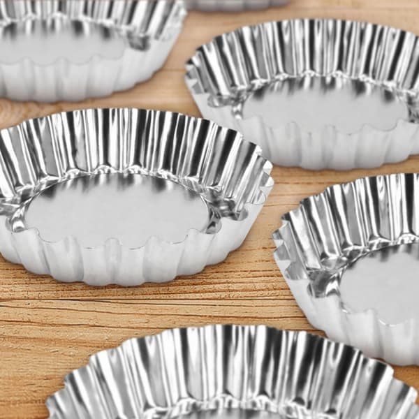 Muffinsformar - Tartelettformar - 10 cm - 6-pack - Metall - Silver