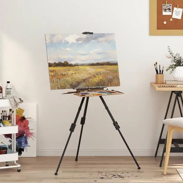 Displaystativ - Justerbart Gulvstativ - Højde 51,5–165 cm - Nylon Bæretaske - Sort