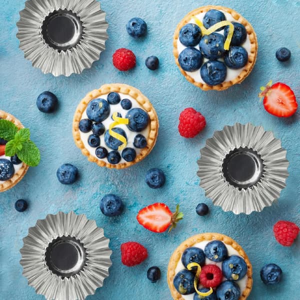 Muffinsformar & cupcakeformar - Set med bakformar - Metall - CE/EU-certifierad - Silver