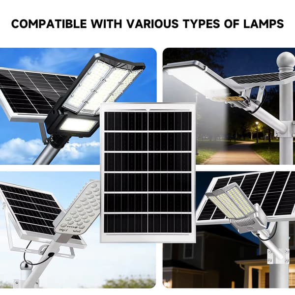 Solpaneler - KHPL013 solcellspanel - 2-pack - 100 W per panel - 6 V - 24 % verkningsgrad - Polykristallint kisel - IP65 vattentät
