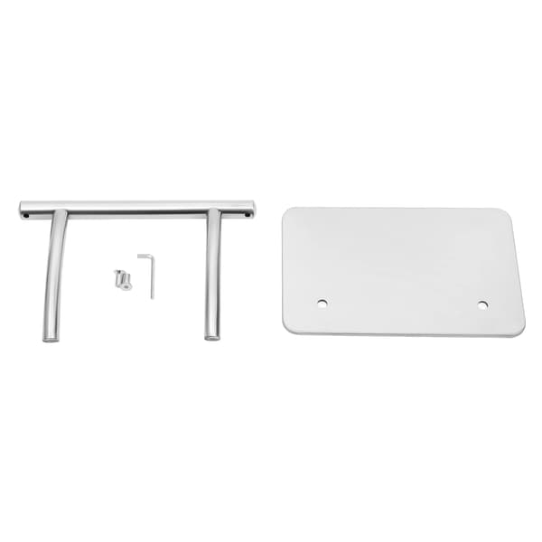Fodstøtte til barberstol - reservedel - 201 rustfrit stål - 30 x 19 cm - til montering - sølv