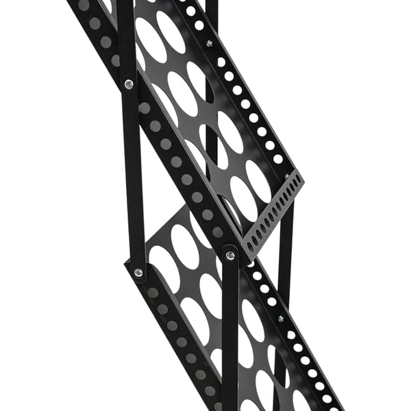 Brochurestativ - Gulvmodel - 5 Lag - A4-format - Sammenklappeligt - Metal - Sort