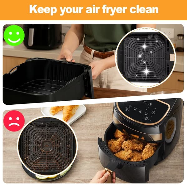 Silikonform för luftfritös - 2-pack - Återvinningsbar - Non-stick - Ugnssäker