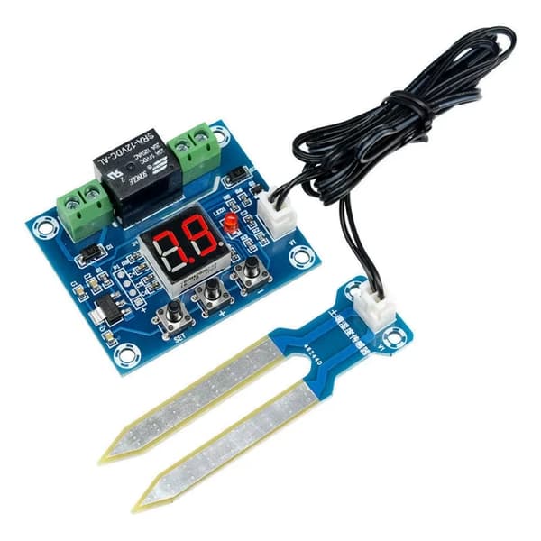 Fuktighetskontroller - XH-M214 - 12 V - Jordfuktighetssensor - Automatisk bevattning - LED-modul
