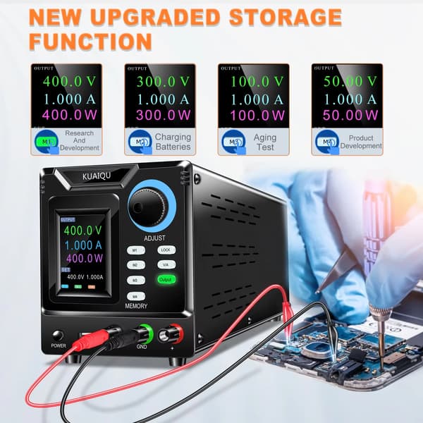 Programmerbart DC-labaggregat - SPPS-D2001-232 - RS232 kommunikation - 0–30V 0–10A - Högspänning upp till 1000V - Justerbart