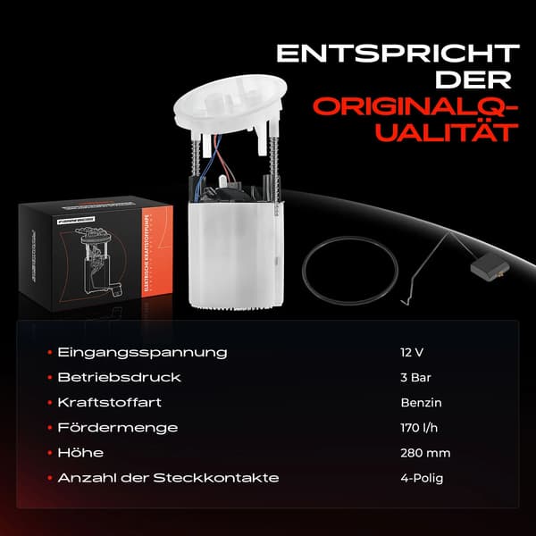 Polttoainepumppu BMW 1-sarja E81 E82 E87 E88 / X1 E84 - Bensiini - OE 16147163297