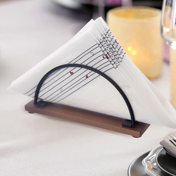 Servietholder - CHAPTER - Metal - Sort - 16 x 5 x 8 cm