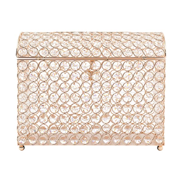 Bröllopskortbox - Presentkortslåda - Metall - Hjärtformat Lås - 41 cm