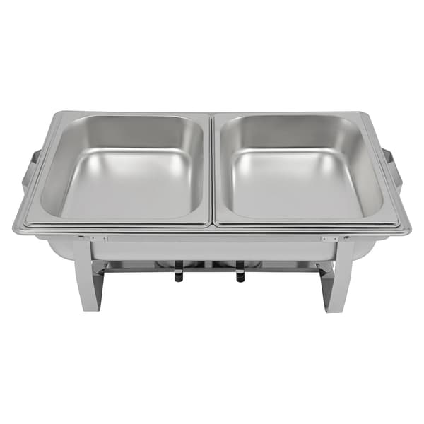 Chafing Dish Buffévärmare - 2-fack Serveringsset - Rostfritt stål - Rektangulär - För catering & buffé