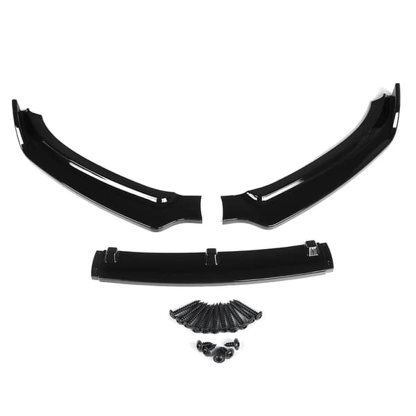 Frontlæbe spoilerkit - Til A4 B8.5 2013–2016 - 3-delt splitter - Diffuser & beskytter - Højglans sort