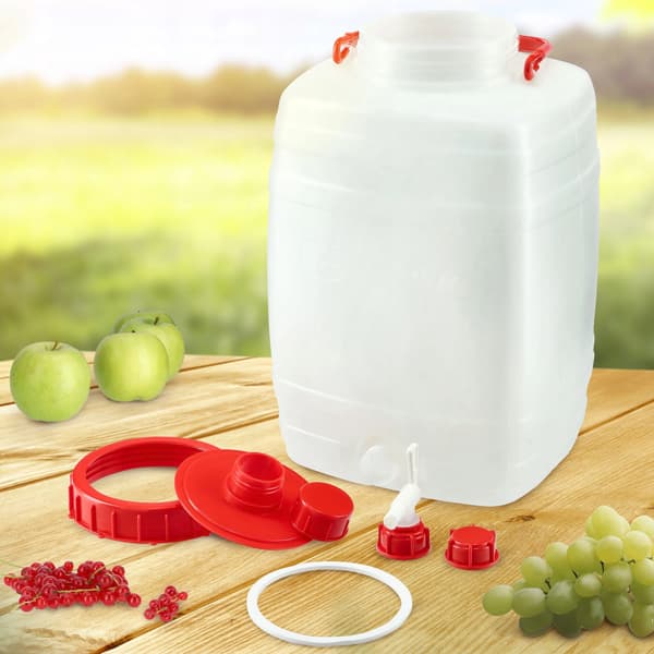 Vattendunk - Plastbehållare - 15 L - För Dricksvatten - Med Lock - CE-märkt