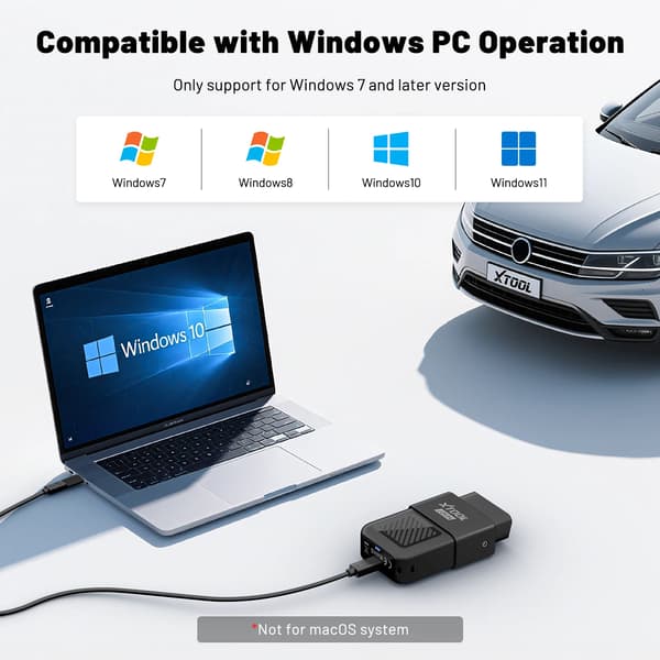 ECU-diagnoseværktøj - XTS500 J2534-programmerer - OBD-II-interface - Bluetooth - Softwareopdateringer - Understøtter 18+ bilmærker