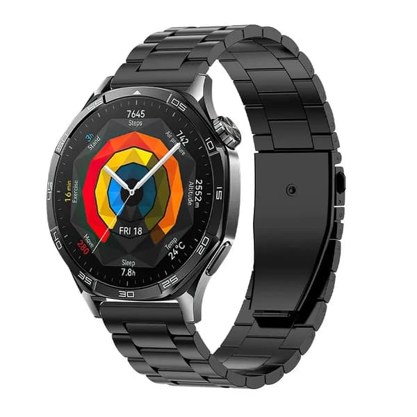 Urrem - GT 6 Pro 46 mm - Rustfrit stål - 22 mm - Spænde - Sort