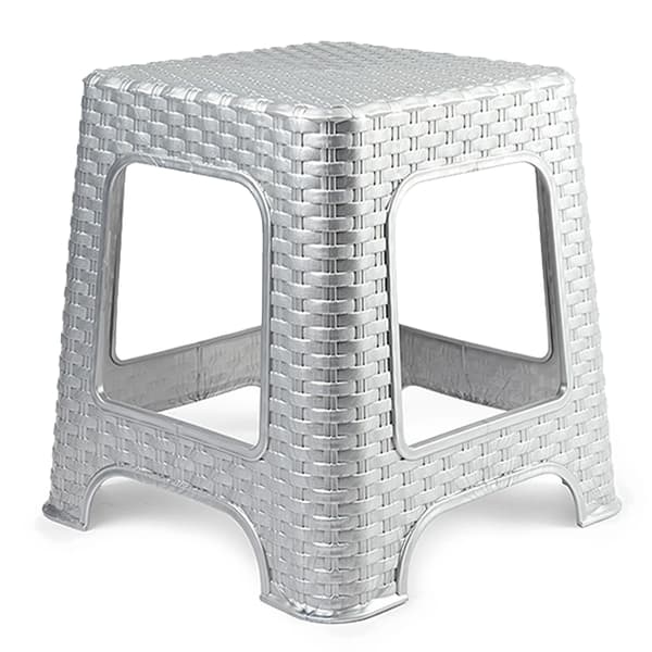 Rattan Plaststolar - 4-pack - Silver