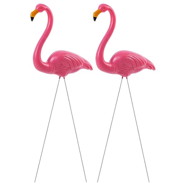 Flamingo - Figur/Staty - 83×36 cm - 2-pack - Rosa
