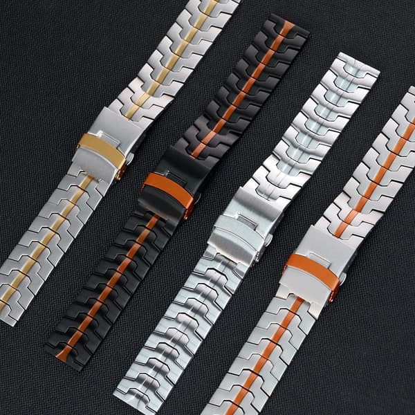Urrem - 22 mm - Rustfrit stål - Til smartwatch - Titanium orange - Spænde i rustfrit stål - Unisex