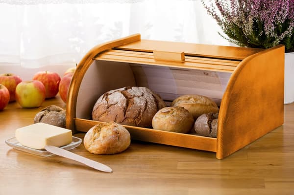 Brødboks - Brødbeholder - Plast - Brun