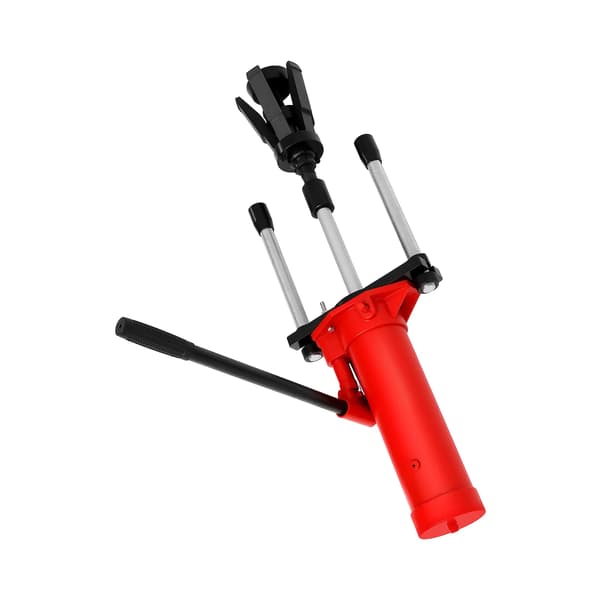 Hydraulisk cylinderfoderavdragare - 15T torr/våt typ - För 80–140 mm foder - Slitstark - 15 cm slaglängd - Röd