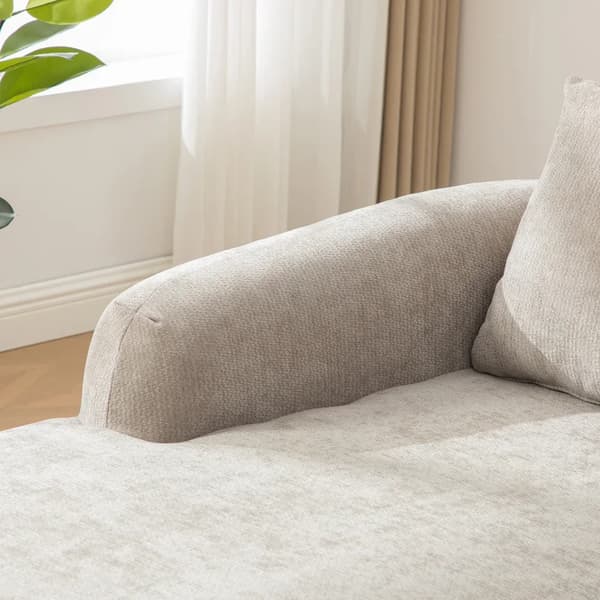Modulsoffa - Modern Soffa - Chenille - 30D Elastiskt Skum - Halkfri - Högervänd - Grå